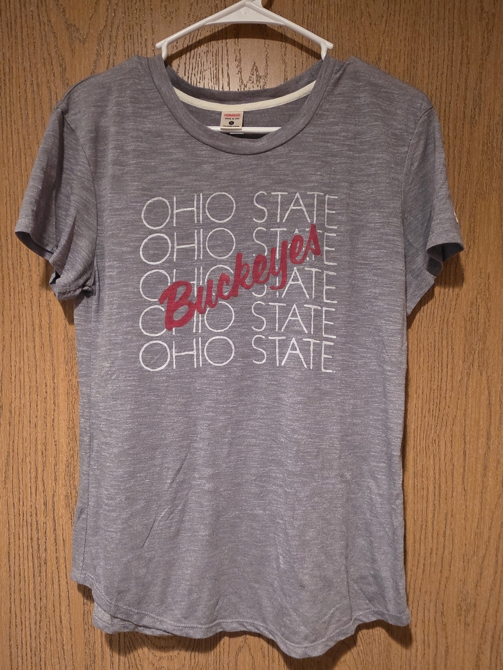 HOMAGE Gray Ohio State 'Buckeyes' Graphic Tee